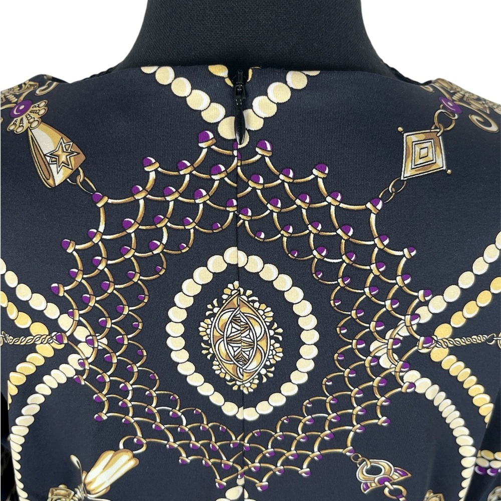 J.McLaughlin Catalina Cloth Chain Print Shift Dress‎ XL - Picture 4 of 7
